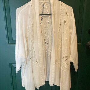 Intimately Free People  Cotton Off White Kimono